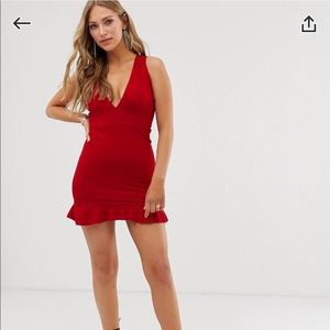 Ruffle Hem Mini Dress